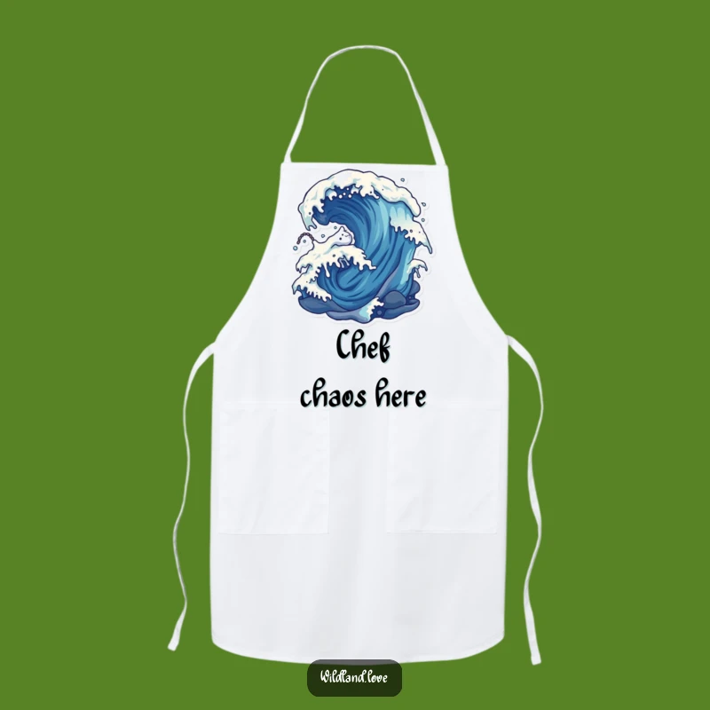 Funny Wind and Water Apron - Chef's Distorted Natural Forces Kitchen Gift