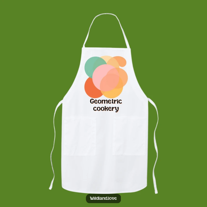 Funny Geometric Shapes Apron: Artistic Kitchen Wear, Delightful Funny Gift