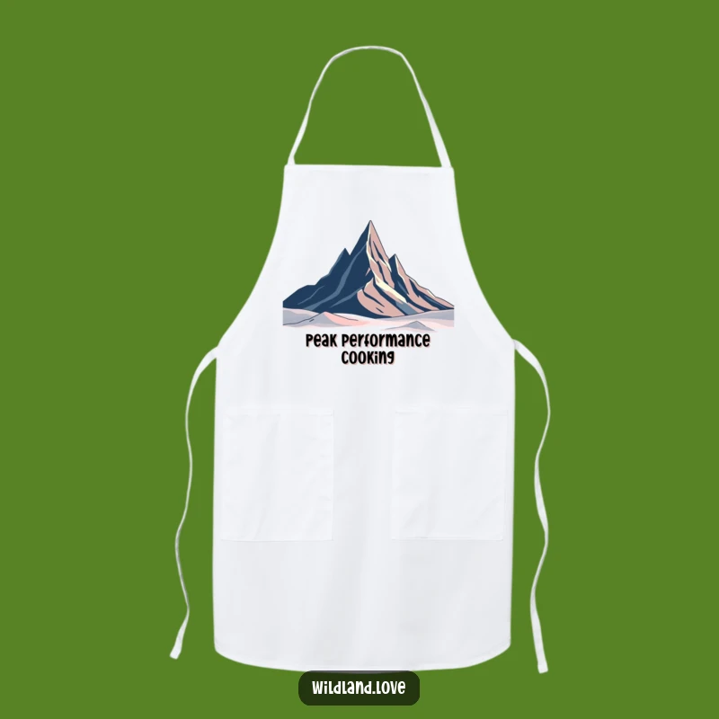 Funny Minimalist Mountain Apron - Abstract Peaks Chef Wear, Kitchen Humor, Great Gift