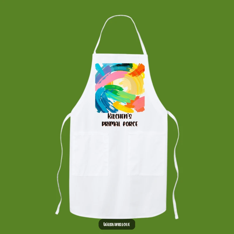 Funny Natural Energy Apron - Bold Color Strokes Artist Kitchen Gift
