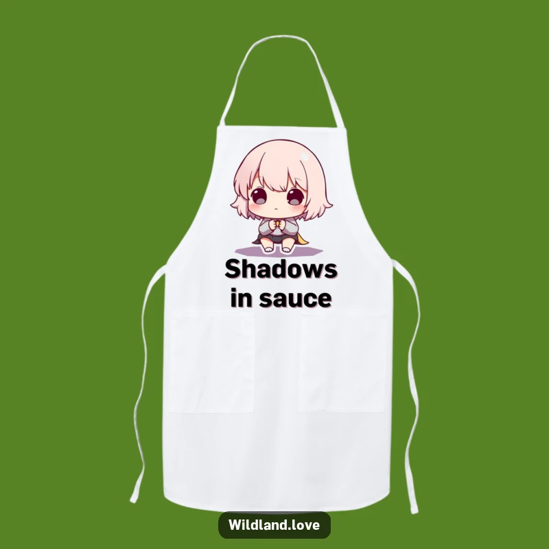 Funny Light Shadow Apron: Dramatic Kitchen Contrast, Humorous Chef Gift