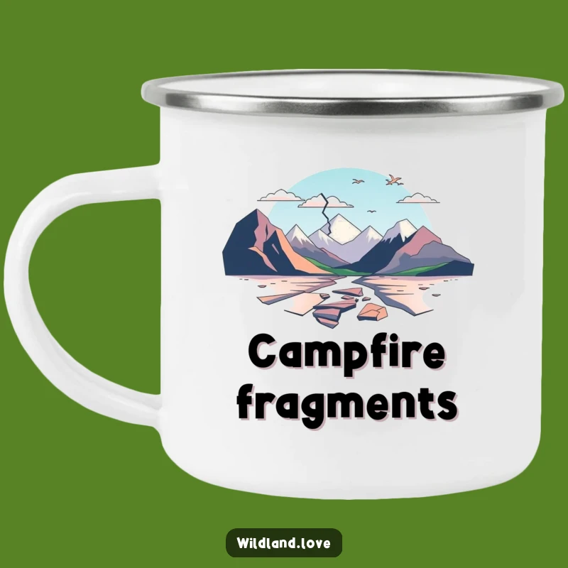Funny Fractured Camping Mug: Minimalist Art Cup, Humorous Gift