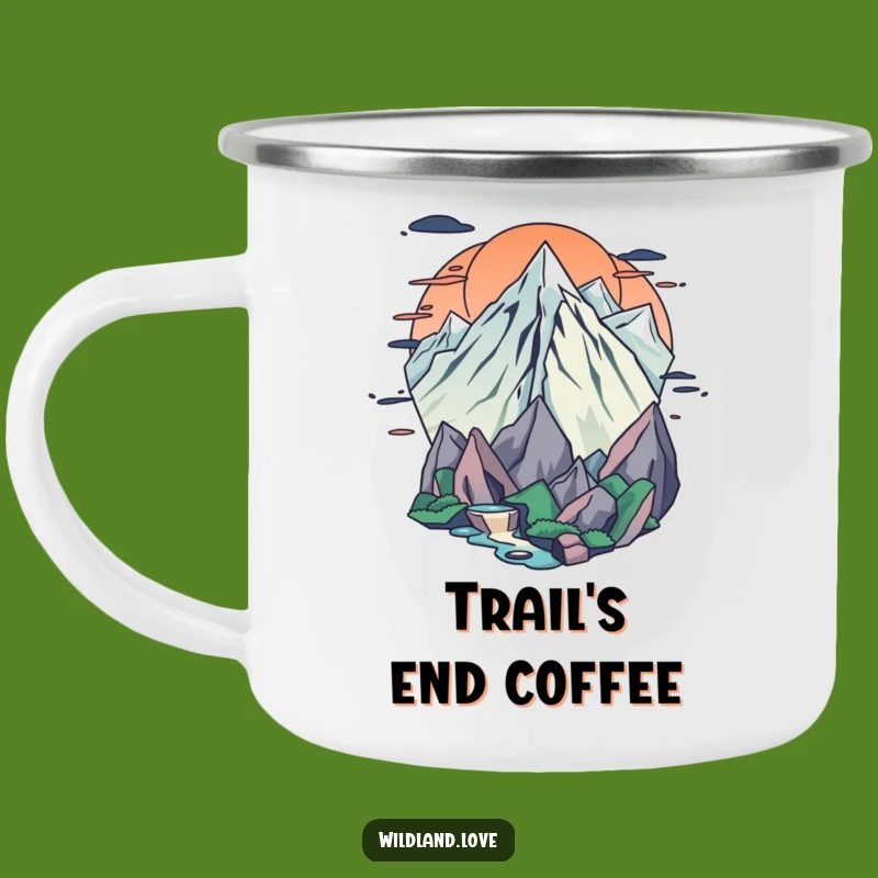 Funny Frontier Camping Mug - Dynamic Edges Enamel Camp Cup Gift