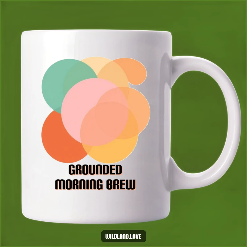 Funny Geometric Shapes Mug: Bold Earthy Design, Perfect Funny Gift