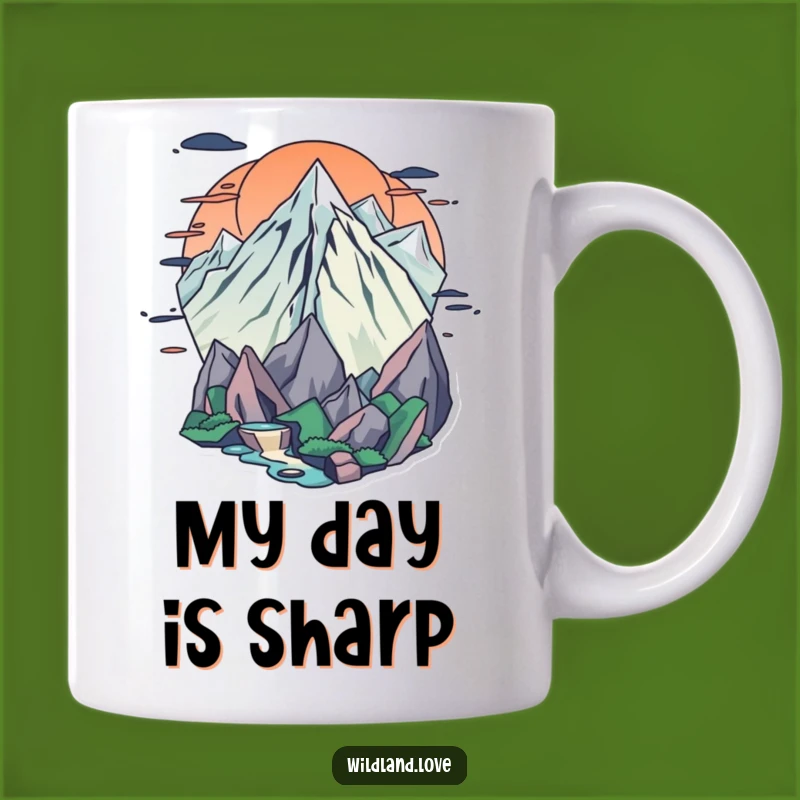 Funny Natural Frontier Mug - Dynamic Edges Curves Art Gift for Her
