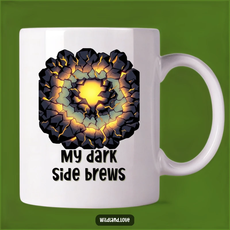Funny Primal Light Fissure Mug - Glowing Dark Art Gift for Him