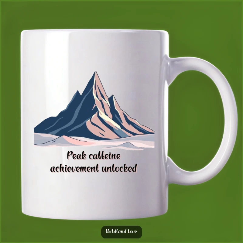 Funny Minimalist Mountain Peak Mug - Stark Abstract Landscape, Perfect Gift for Hikers