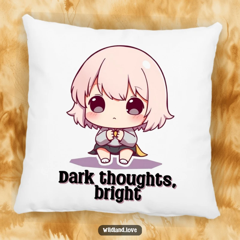 Funny pillow designed with a stark contrast of deep shadows and sharp, bright illumination, adding artistic flair to any seating.