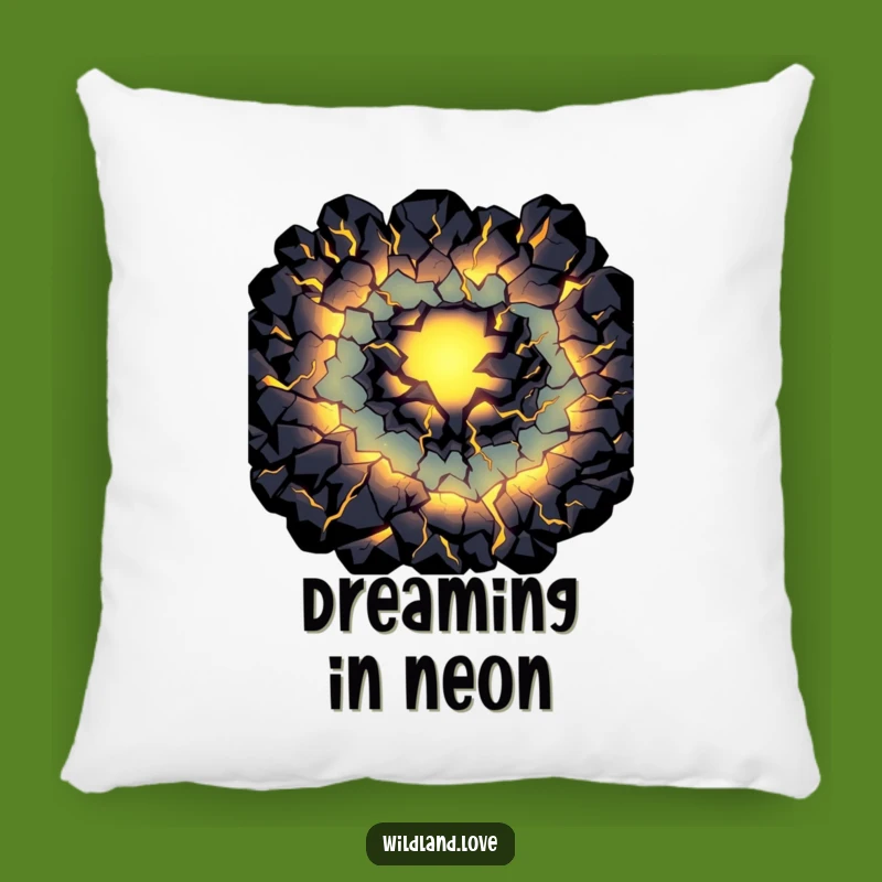 Funny Primal Light Pillow - Cozy Dark Fissure Accent Cushion Gift