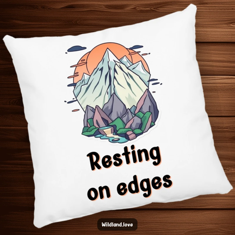 Funny frontier pillow with dynamic sharp edges and flowing curves, offering a comfortable and artistically humorous decorative element.