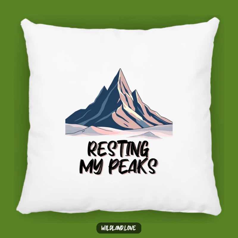 Funny Stark Landscape Pillow - Abstract Peaks Accent, Cozy Humor, Perfect Housewarming Gift