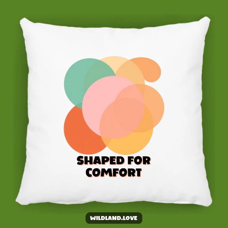 Soft Funny Geometric Shapes Pillow: Earthy Accent, Perfect Funny Gift