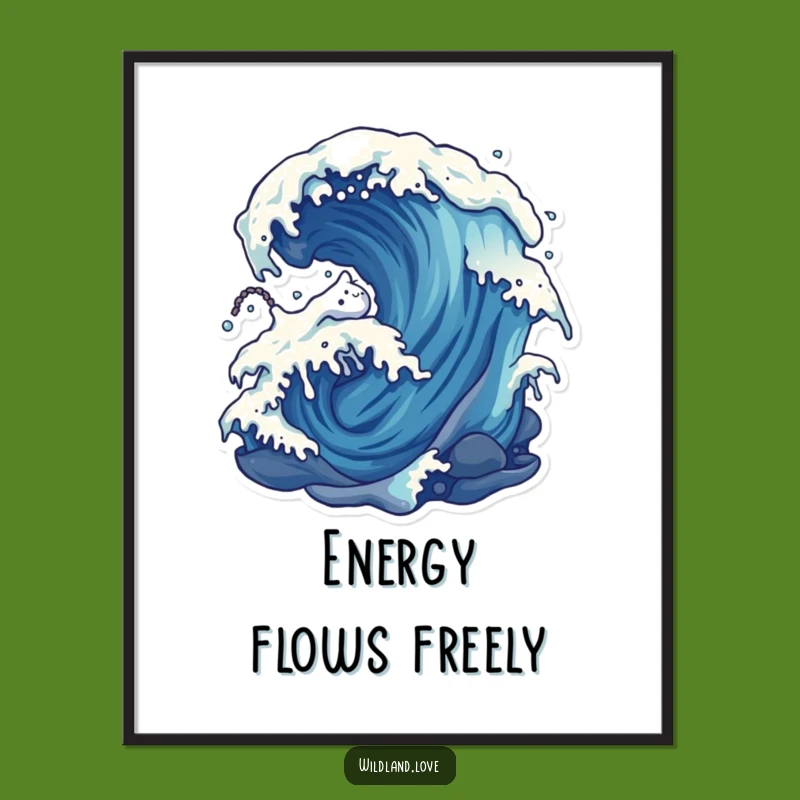 Funny Distorted Forces Digital Print - Instant Wind and Water Nature Art