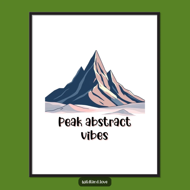 Funny Abstract Peaks Digital Art - Stark Minimalist Landscape, Instant Download, Unique Decor Gift