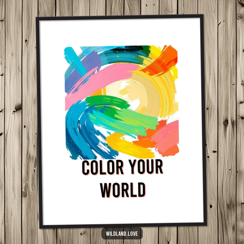 Funny natural energy digital art print with bold brushstrokes of intense color, symbolizing raw untamed power with artistic humor.