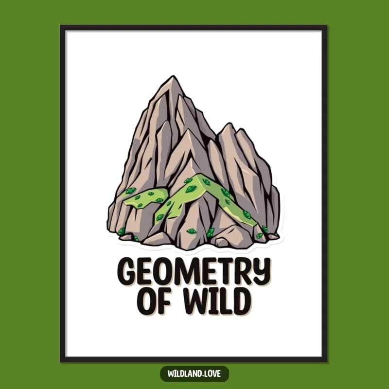 Funny Rugged Terrain Digital Art: Bold Landscape Print, Humorous Decor Gift