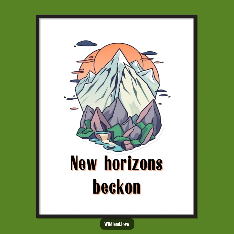 Funny Frontier Digital Print - Dynamic Edges Curves Art Print