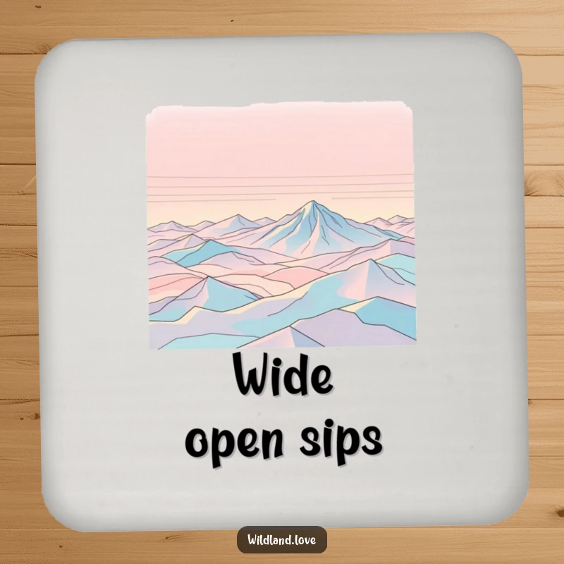 Funny drink coasters featuring abstract topographical lines that create a sense of vast, empty expanses, adding a natural touch.
