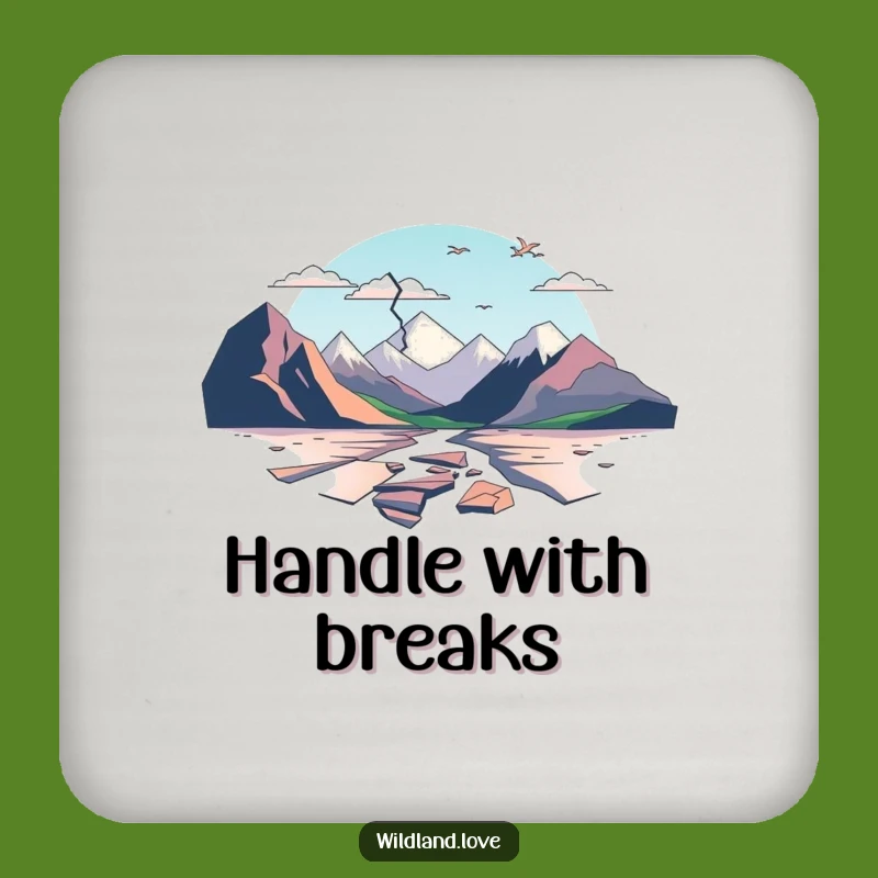 Funny Fractured Coasters: Minimalist Protection, Humorous Tabletop Gift