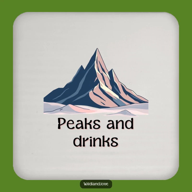 Funny Stark Landscape Coaster Set - Abstract Peaks Art, Protect Furniture with Humor, Nice Gift
