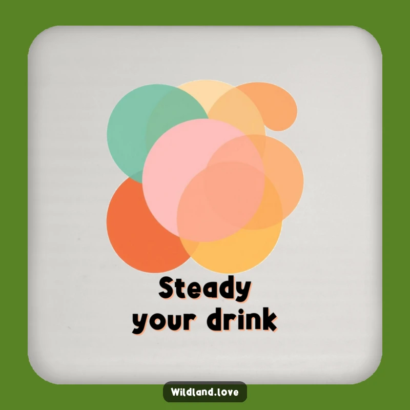 Funny Geometric Shapes Drink Coaster: Modern Surface Protection, Chic Funny Gift