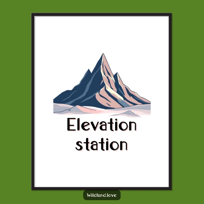 Funny Abstract Peaks Poster - Stark Minimalist Wall Art, Modern Decor, Unique Gift