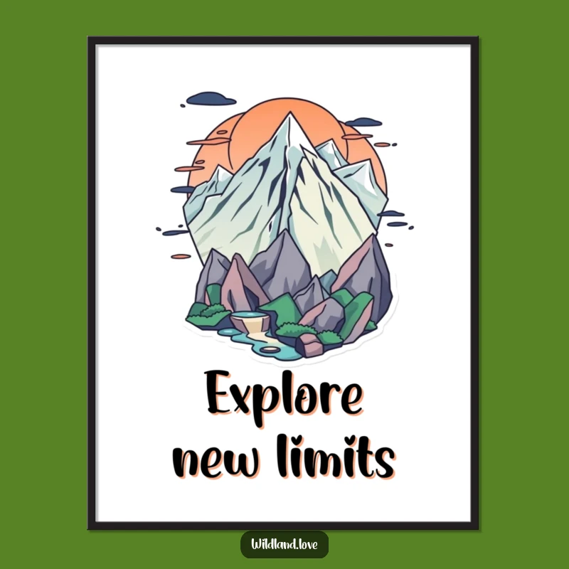 Funny Frontier Poster - Dynamic Edges Curves Wall Art Gift
