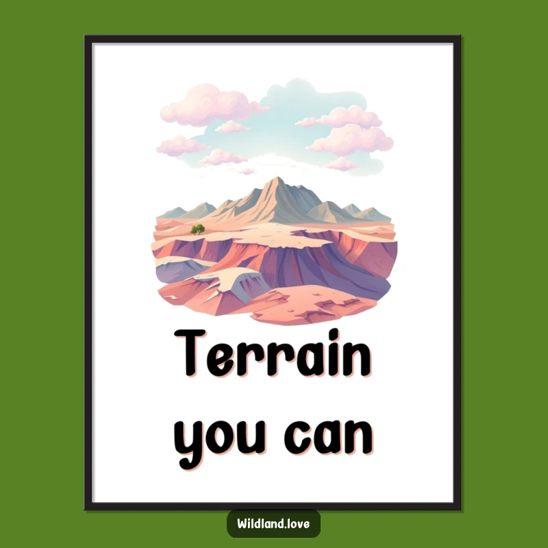 Funny Vast Terrain Poster - Abstract Textured Planes Wall Art, Unique Decor, Great Gift