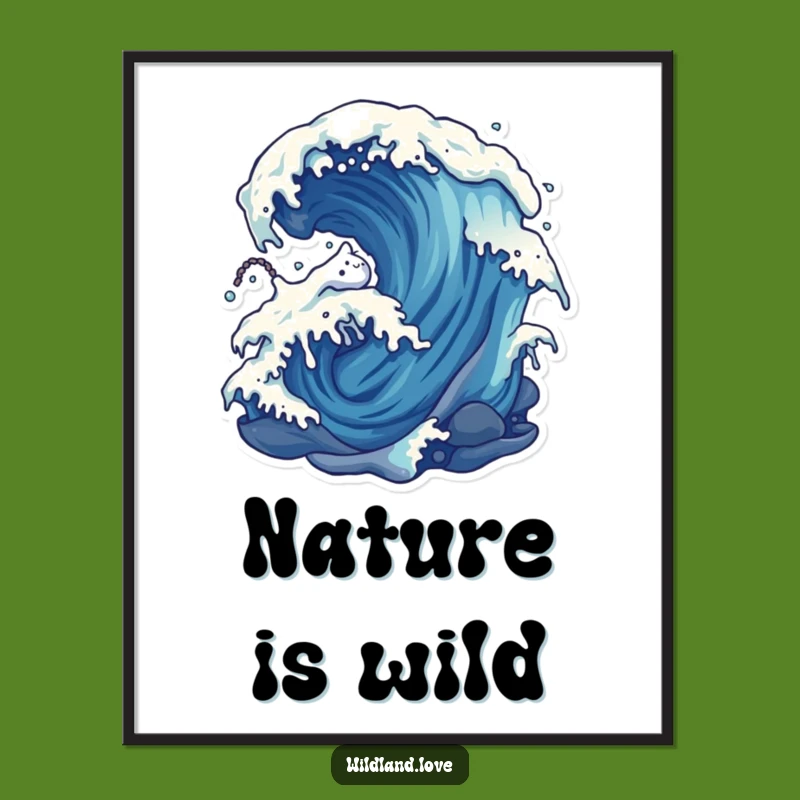 Funny Distorted Currents Poster - Artistic Wind and Water Wall Art Gift