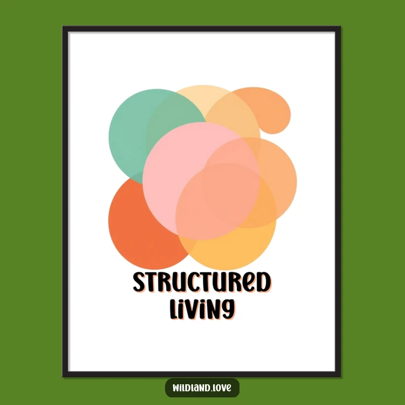Artistic Funny Geometric Shapes Poster: Bold Wall Art, Charming Funny Gift