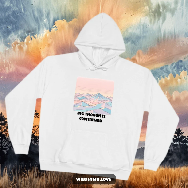 Funny hoodie featuring abstract topographical lines that evoke a sense of vast, empty expanses, ideal for cozy contemplation.