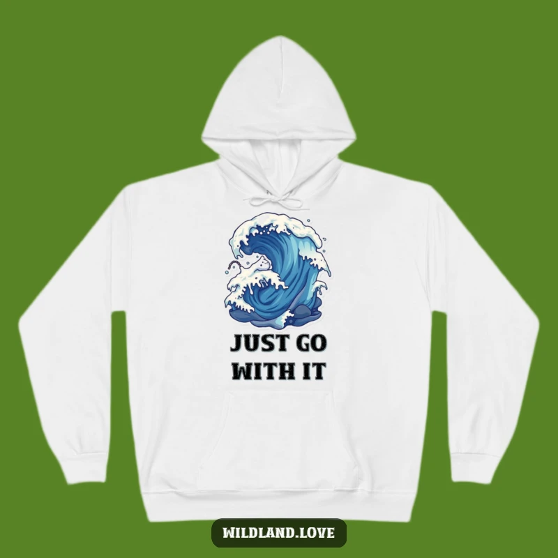 Funny Distorted Nature Hoodie - Cozy Wind and Water Art Sweatshirt Gift