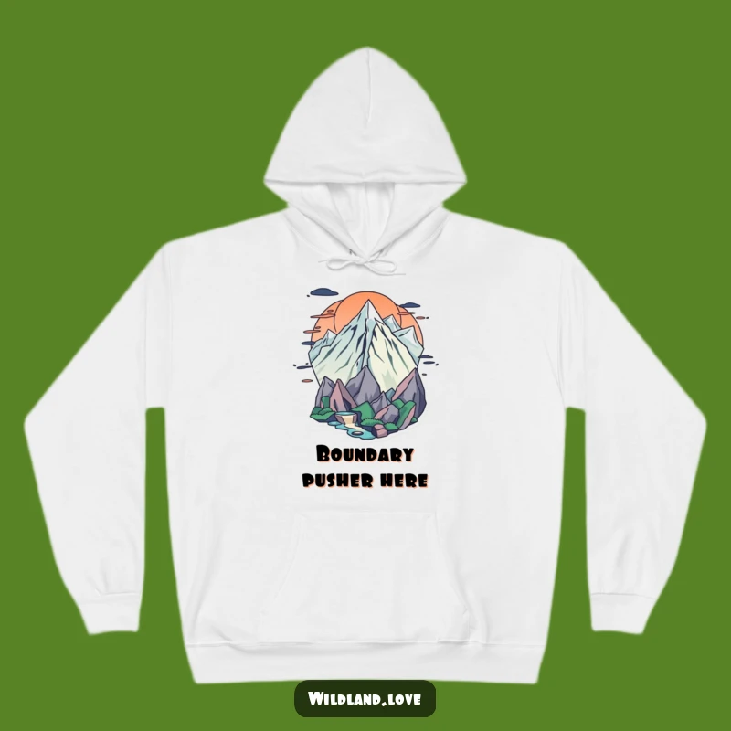 Funny Frontier Hoodie - Dynamic Edges Flowing Curves Art Sweatshirt