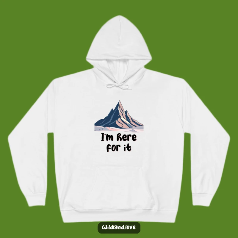 Funny Stark Landscape Hoodie - Abstract Peaks Design, Cozy Winter Wear, Great Gift