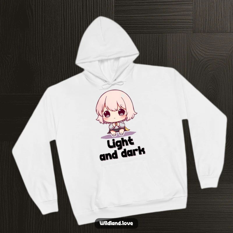 Funny hoodie designed with a dramatic interplay of deep shadows and sharp, bright illumination, offering cozy, artistic style.