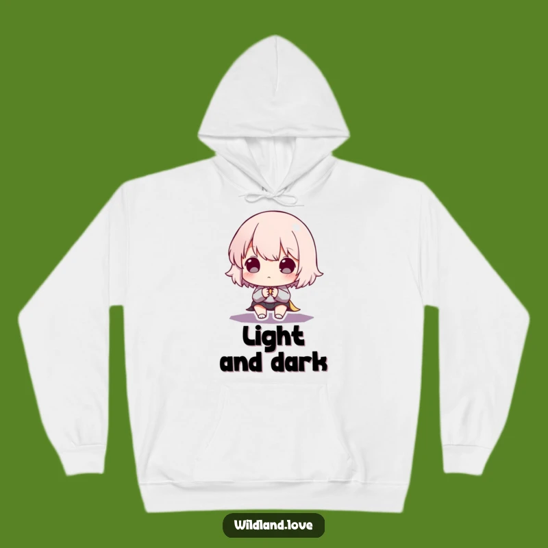 Funny Light Shadow Hoodie: Dramatic Contrast Comfort, Humorous Art Gift