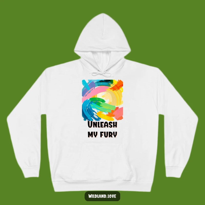 Funny Intense Color Hoodie - Cozy Abstract Natural Energy Sweatshirt Gift