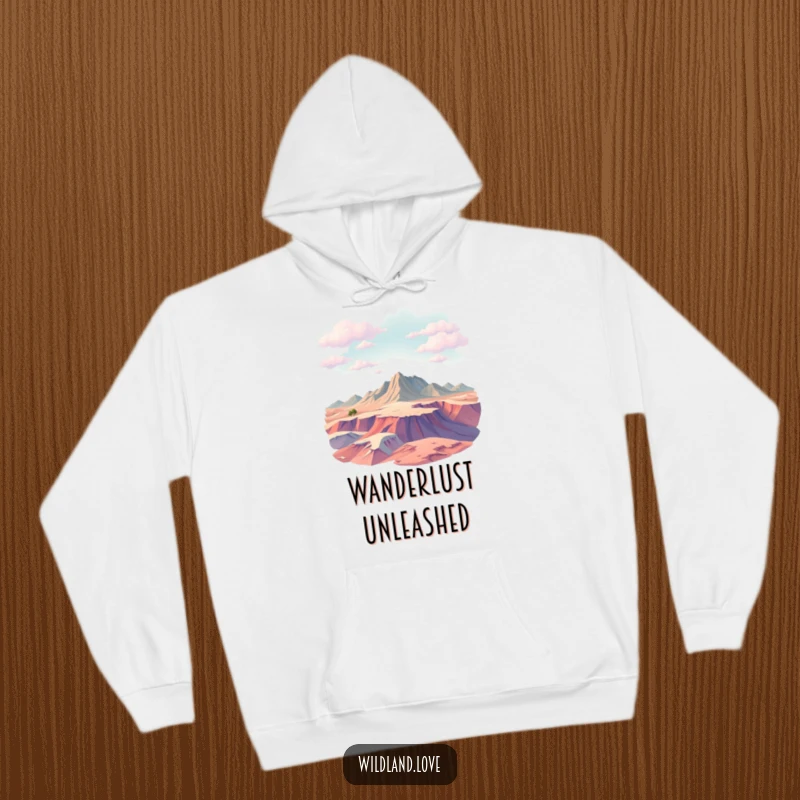 Funny hoodie with abstract textured planes depicting vast, untamed terrain, offering warmth and artistic expression.