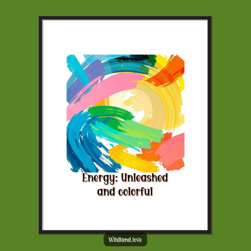 Free Printable Wall Art: Raw Energy Colors, Abstract Downloadable Decor