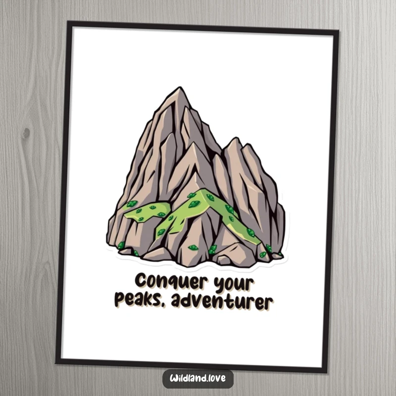 Funny Free Printable Wall Art featuring bold, angular shapes that abstractly represent rugged, untamed terrain, evoking a sense of raw nature.