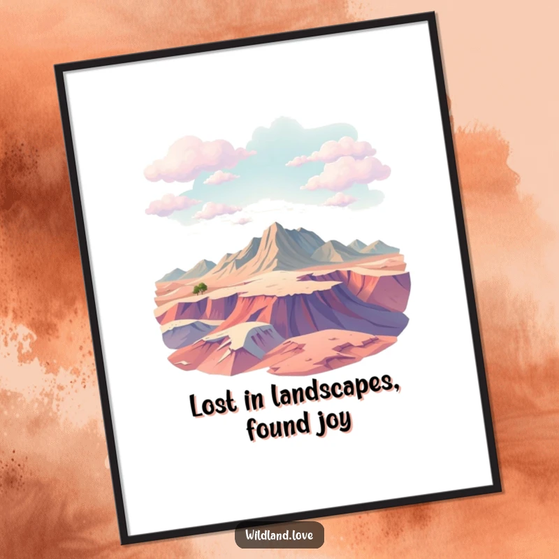 Funny Free Printable Wall Art: Abstract textured planes suggesting vast, untamed terrain, a humorous downloadable landscape.