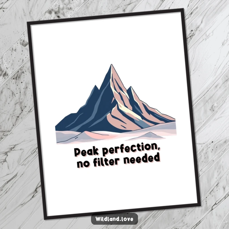 Funny Free Printable Wall Art: Stark, minimalist abstract peaks creating a dramatic and humorous downloadable scene.