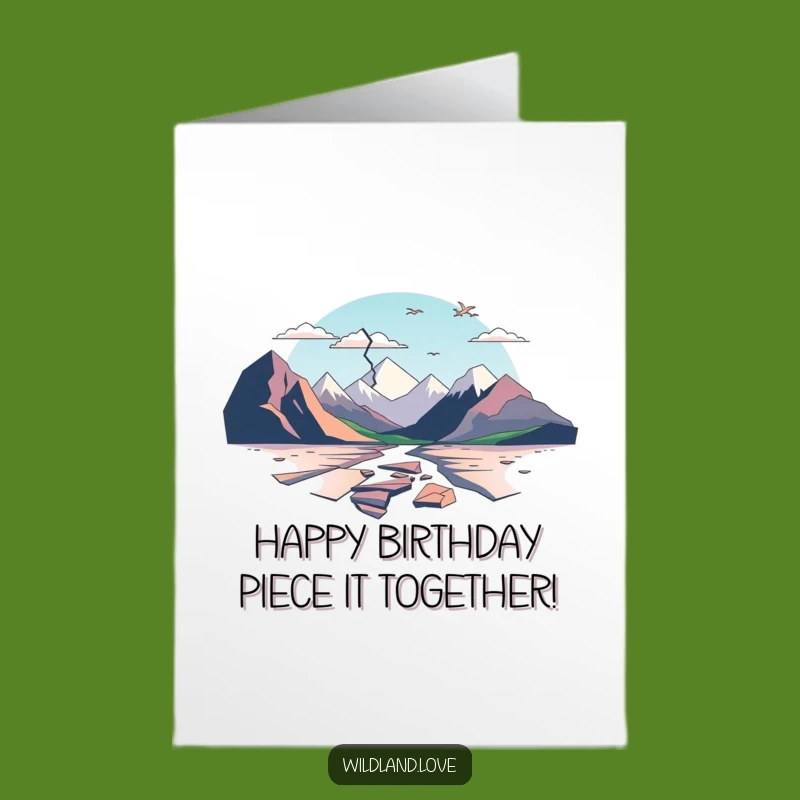 Free Printable Birthday Card: Fractured Planes for a Uniquely Mended Celebration