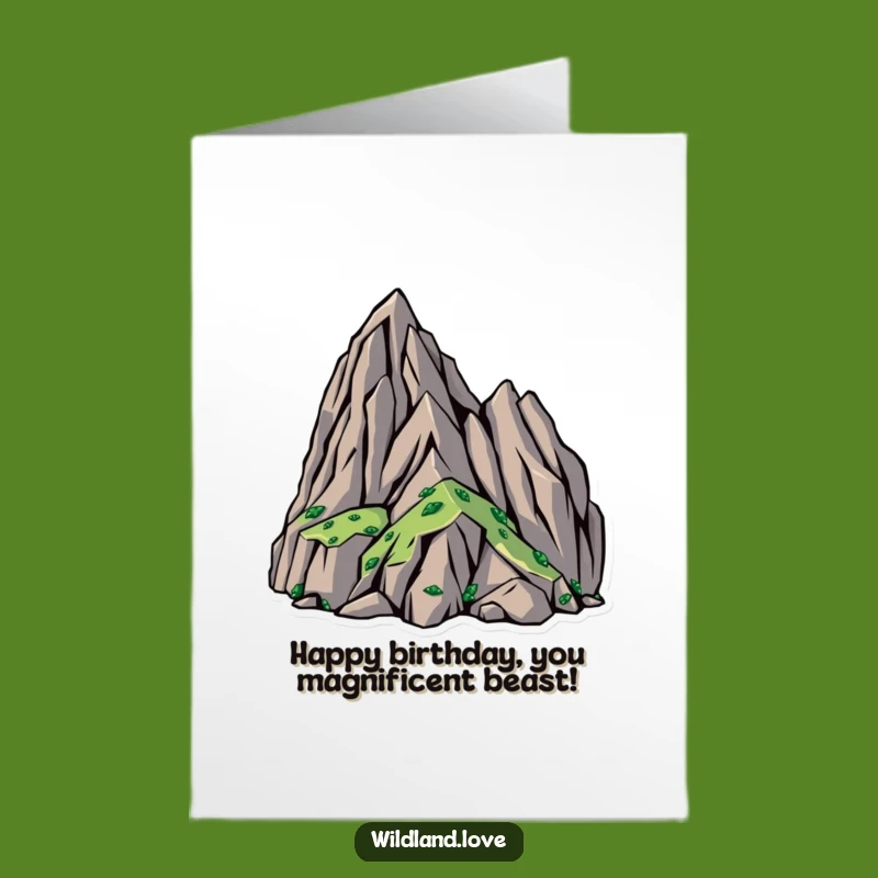 Free Printable Birthday Card: Rugged Terrain Design for an Adventurous Celebration