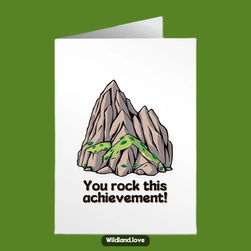 Free Printable Congrats Card: Conquer New Peaks with Rugged Terrain Design
