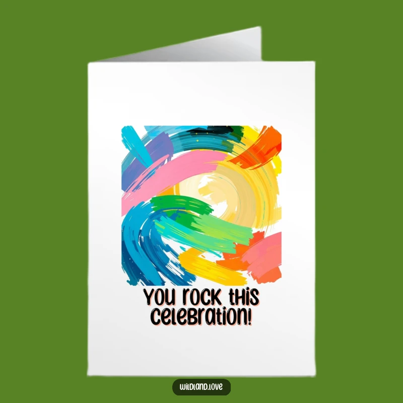 Free Printable Congrats Card: Intense Color Burst, Downloadable Achievement Design