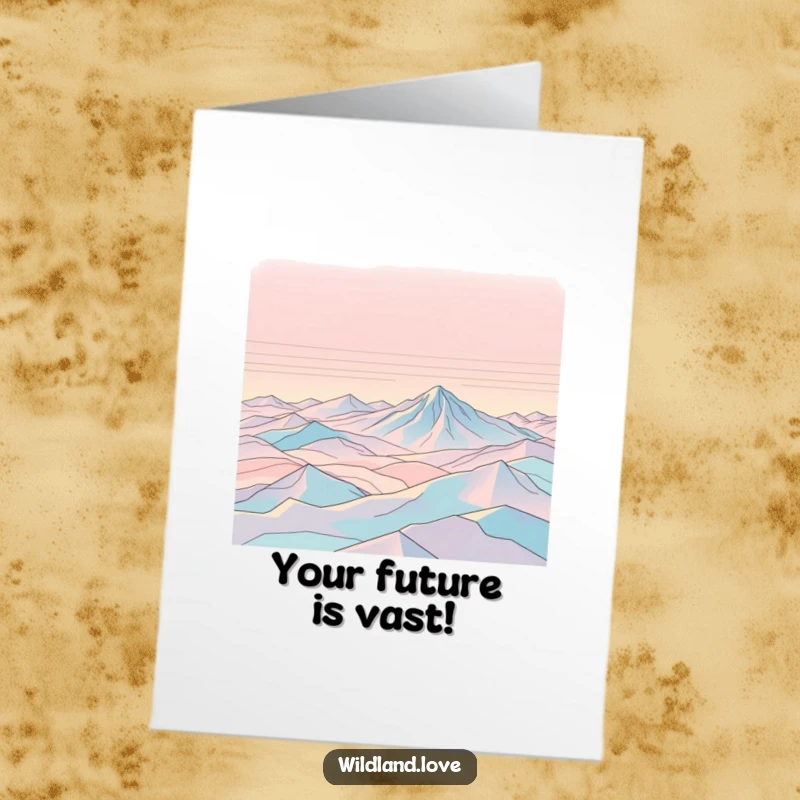 Funny Free Printable Congratulations Card with abstract topographical lines creating a sense of vast, empty expanse, symbolizing endless possibilities.