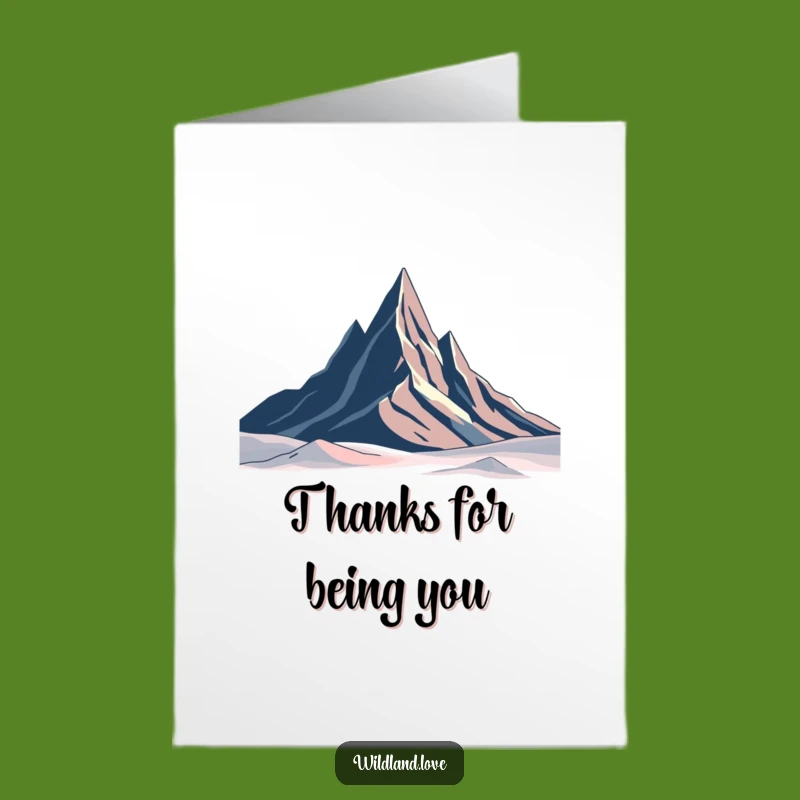 Free Printable Thank You Card: Minimalist Peaks Gratitude, Downloadable Humor