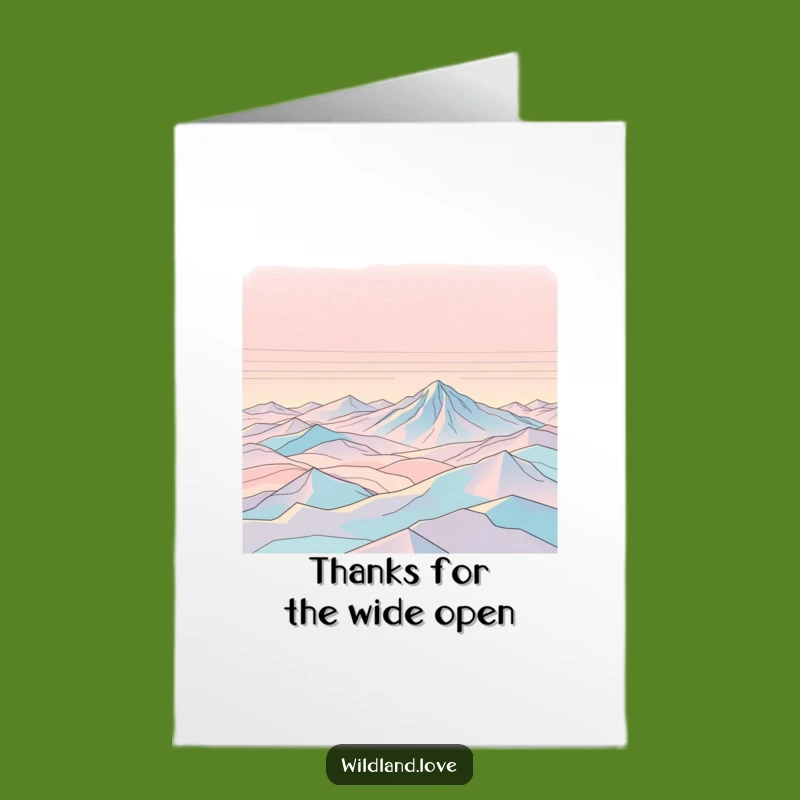 Free Printable Thank You Card: Vast Expanse Topography for Endless Gratitude