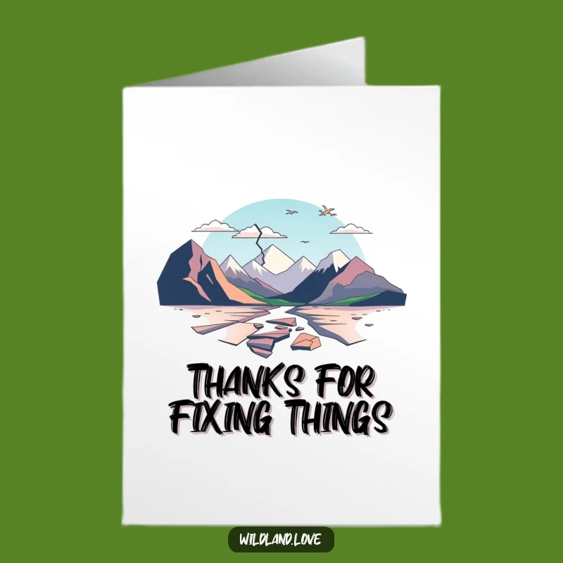 Free Printable Thank You Card: Fractured Planes for a Thank You That Holds Together